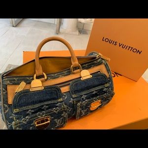 Louis Vuitton NEO Speedy Blue Denim Monogram Bag